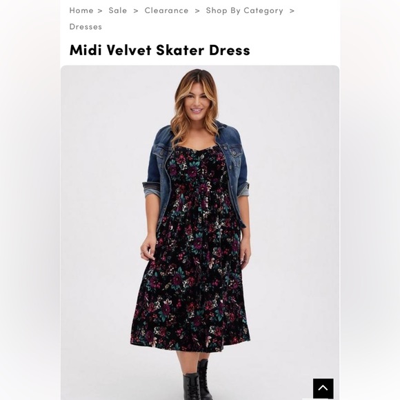 torrid Dresses & Skirts - Midi Velvet Skater Dress Torrid
